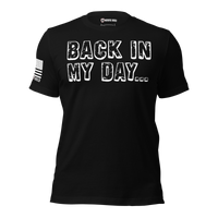 Vintage style nostalgic t-shirt for patriotic dads. black