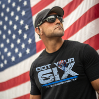 Veteran-family owned patriotic graphic tee for warriors