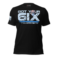 USA-made patriotic t-shirt with warrior mindset design. black