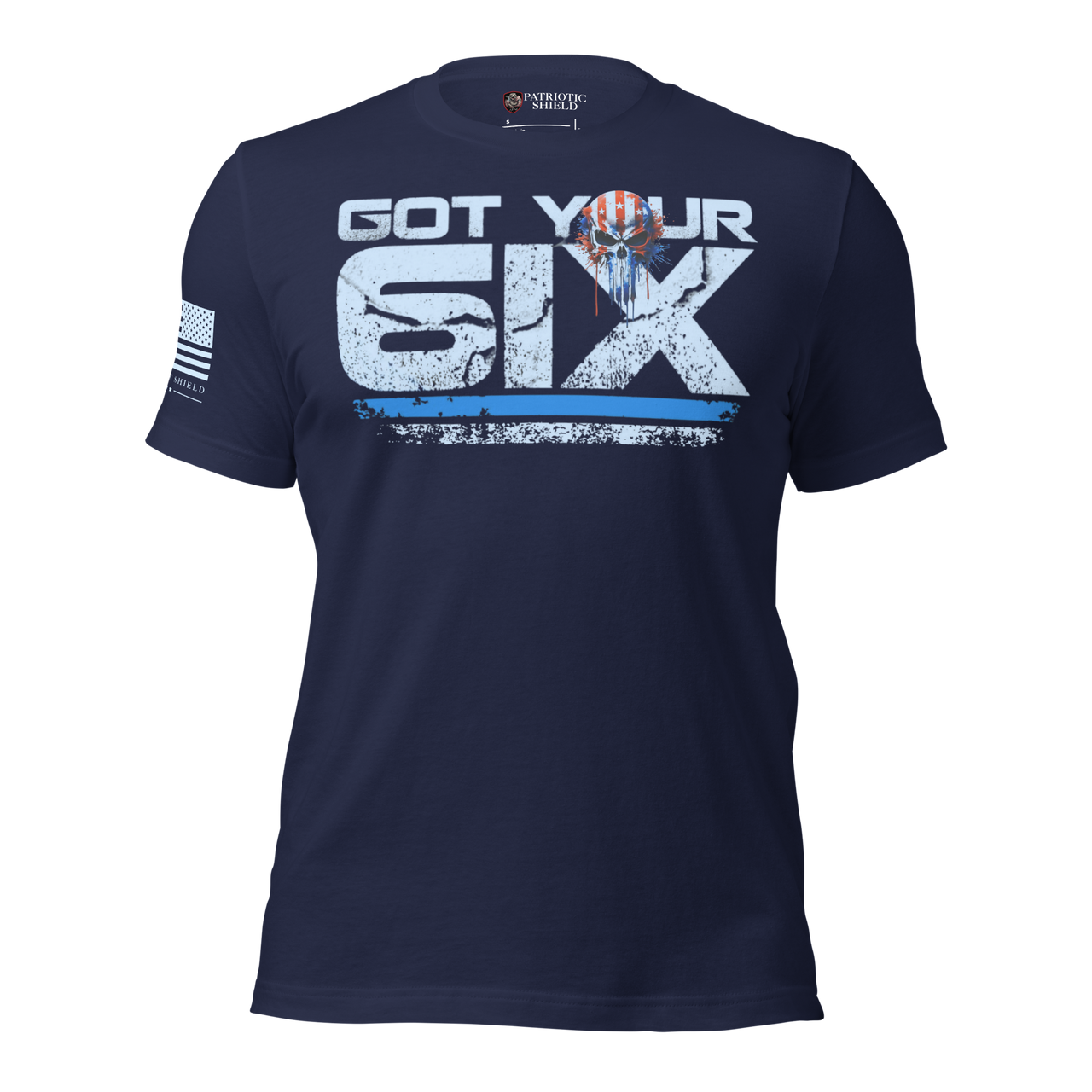 Got Your Six Grow a Pair patriotic shirt. navy