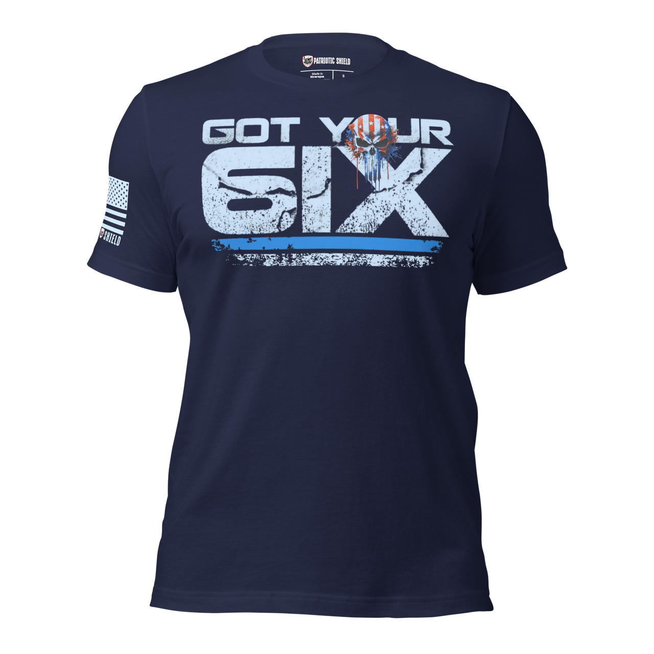 Got Your Six Grow a Pair patriotic shirt. navy