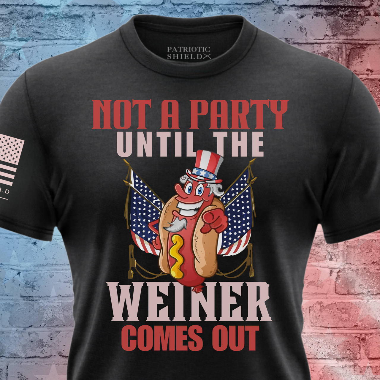 Grill the Wiener funny BBQ shirt for patriotic men