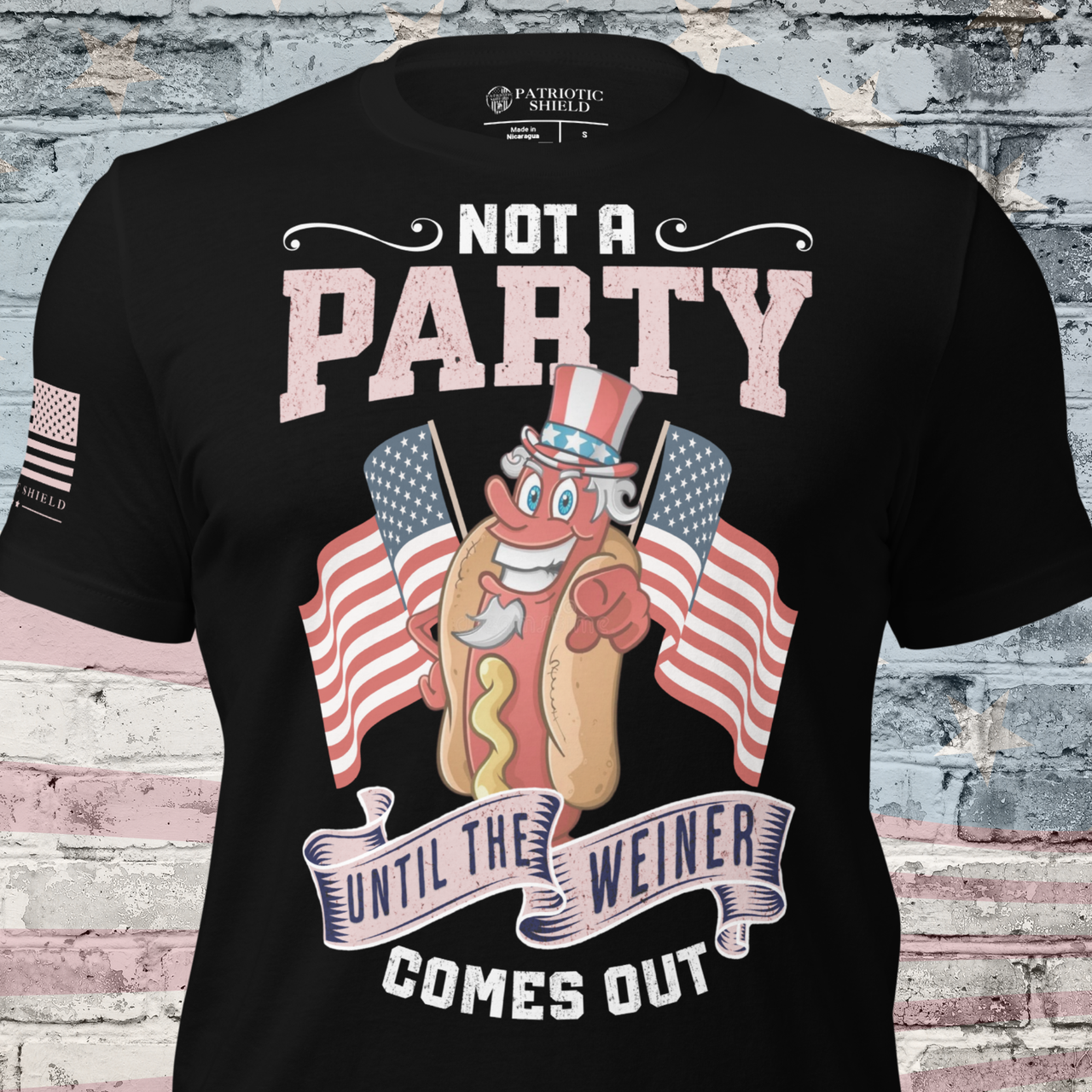 Grill the Wiener funny BBQ shirt for patriotic men