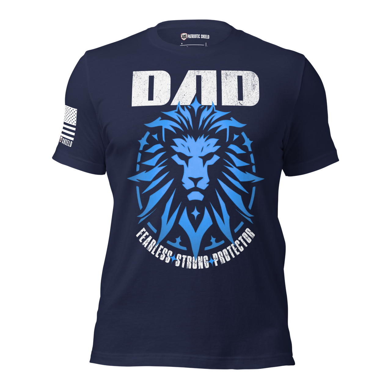 American pride Father’s Day shirt for strong dads. navy