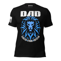 Premium patriotic family protector t-shirt for fathers. black