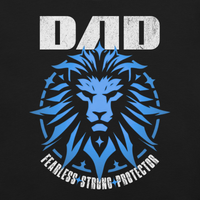 Masculine Father’s Day graphic tee with lion design