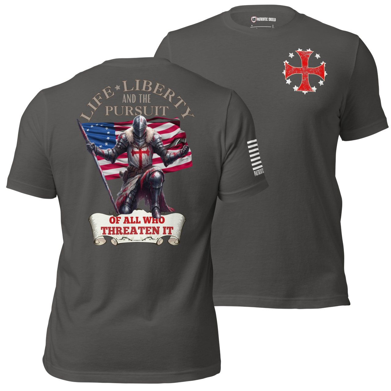 American patriot Guardian of Liberty t-shirt for men and women. asphalt