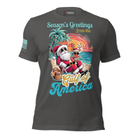 Funny patriotic Christmas T-Shirt – Gulf of America Edition. asphalt