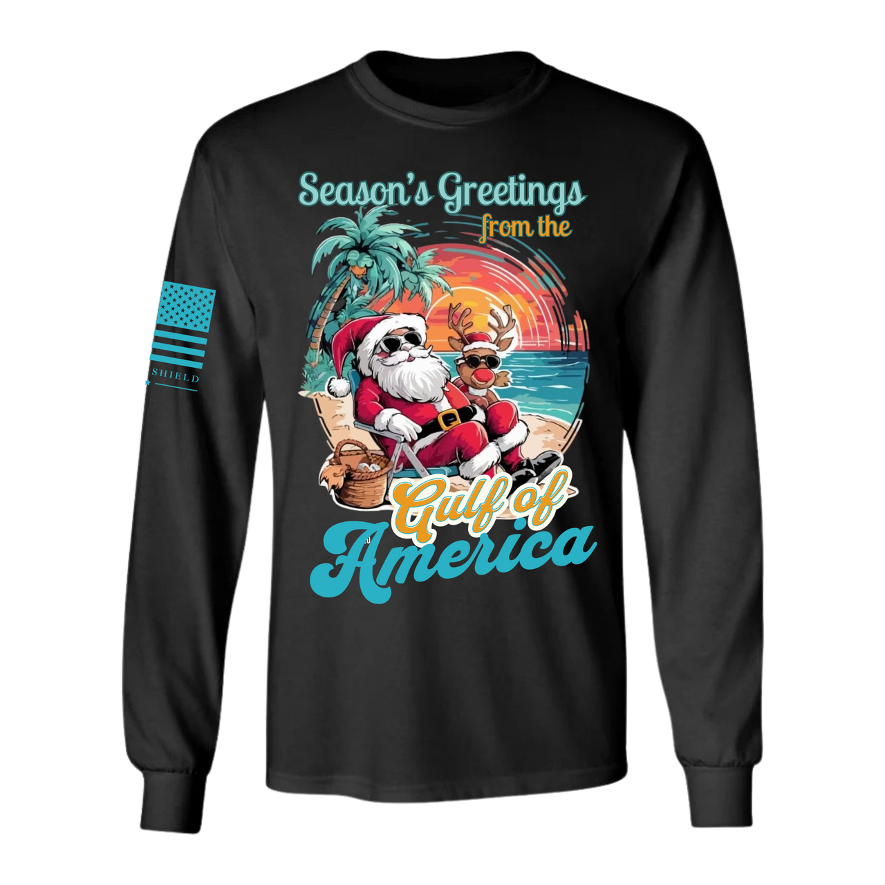 gulf-of-america-christmas-shirt-usa-pride. black