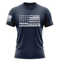 Thumbnail for Guns, Whiskey, Beer And Freedom T-Shirt