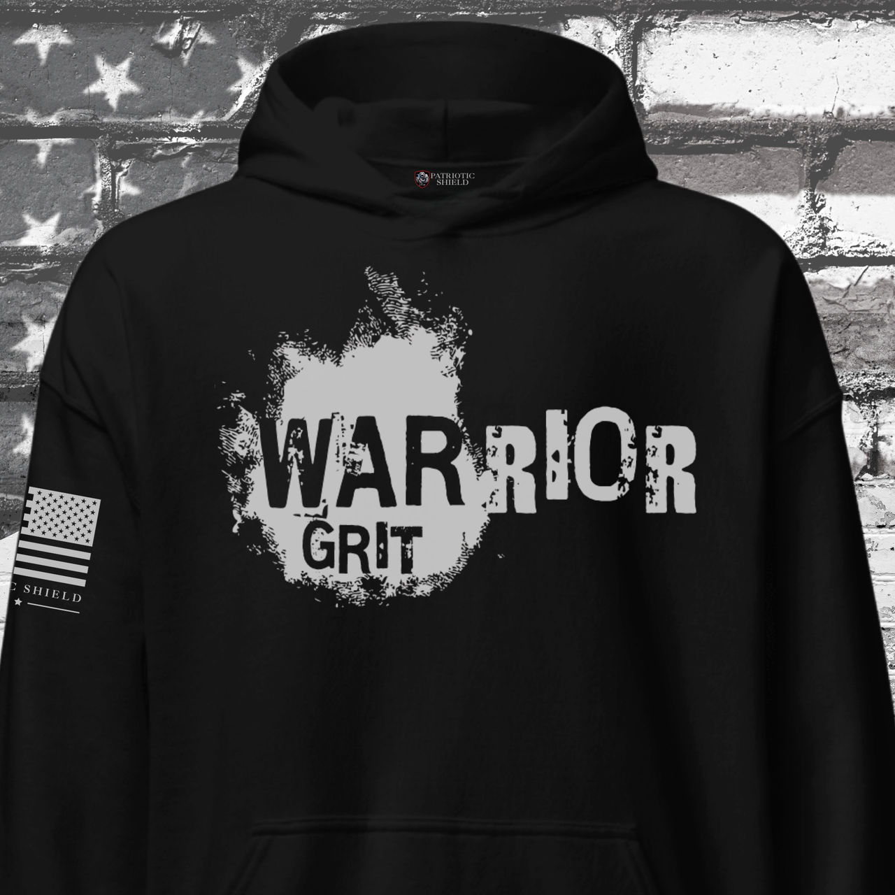 Warrior Grit Hoodie Patriotic Apparel for Americans