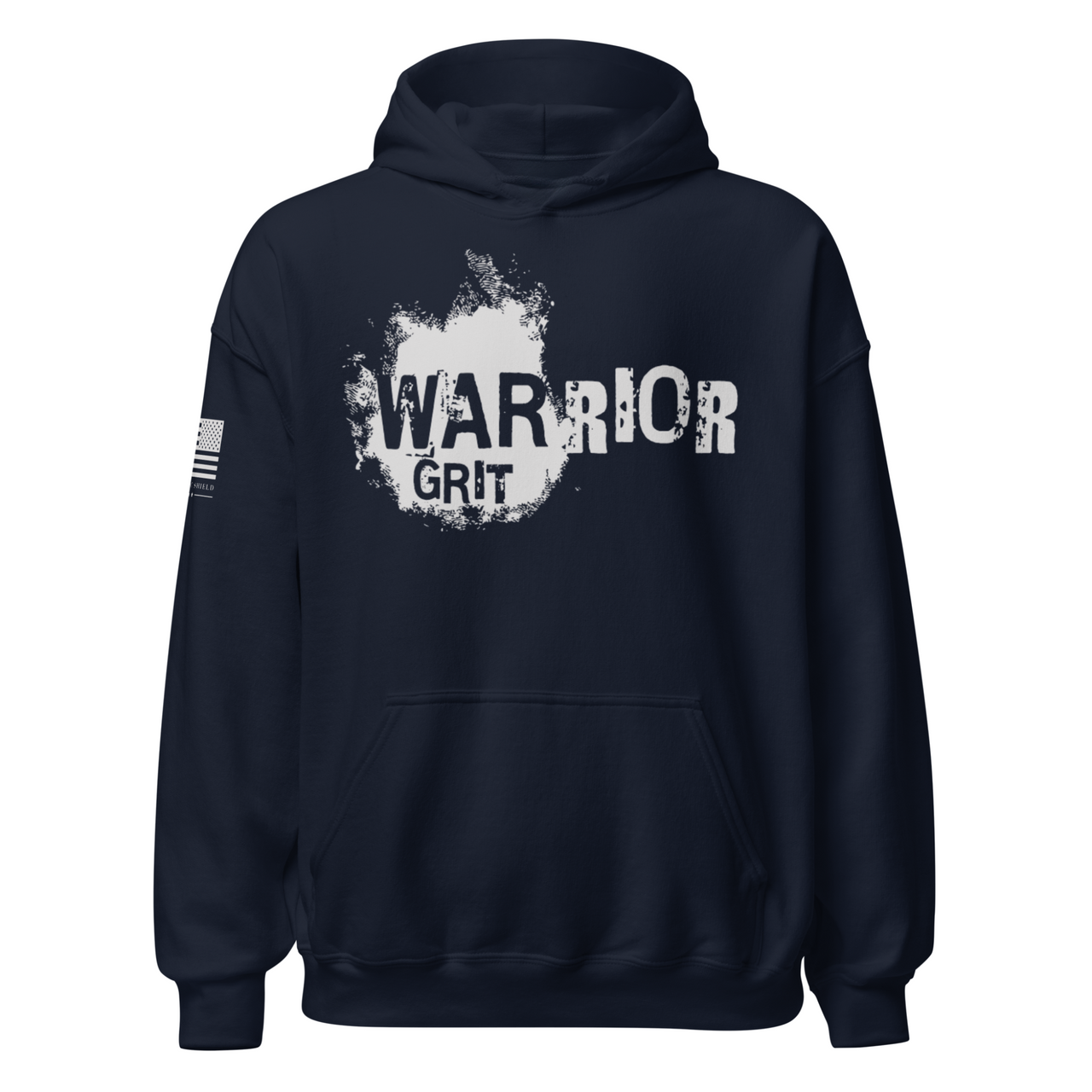 Tough Cotton Blend Hoodie for Everyday American Fighters. navy