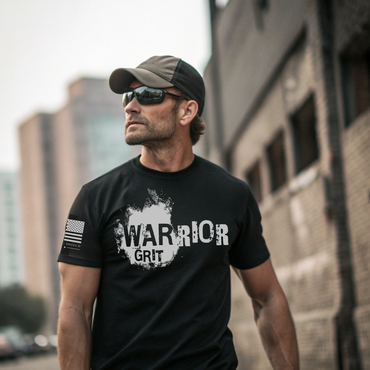 Bold patriotic shirt for fighters and defiant warriors