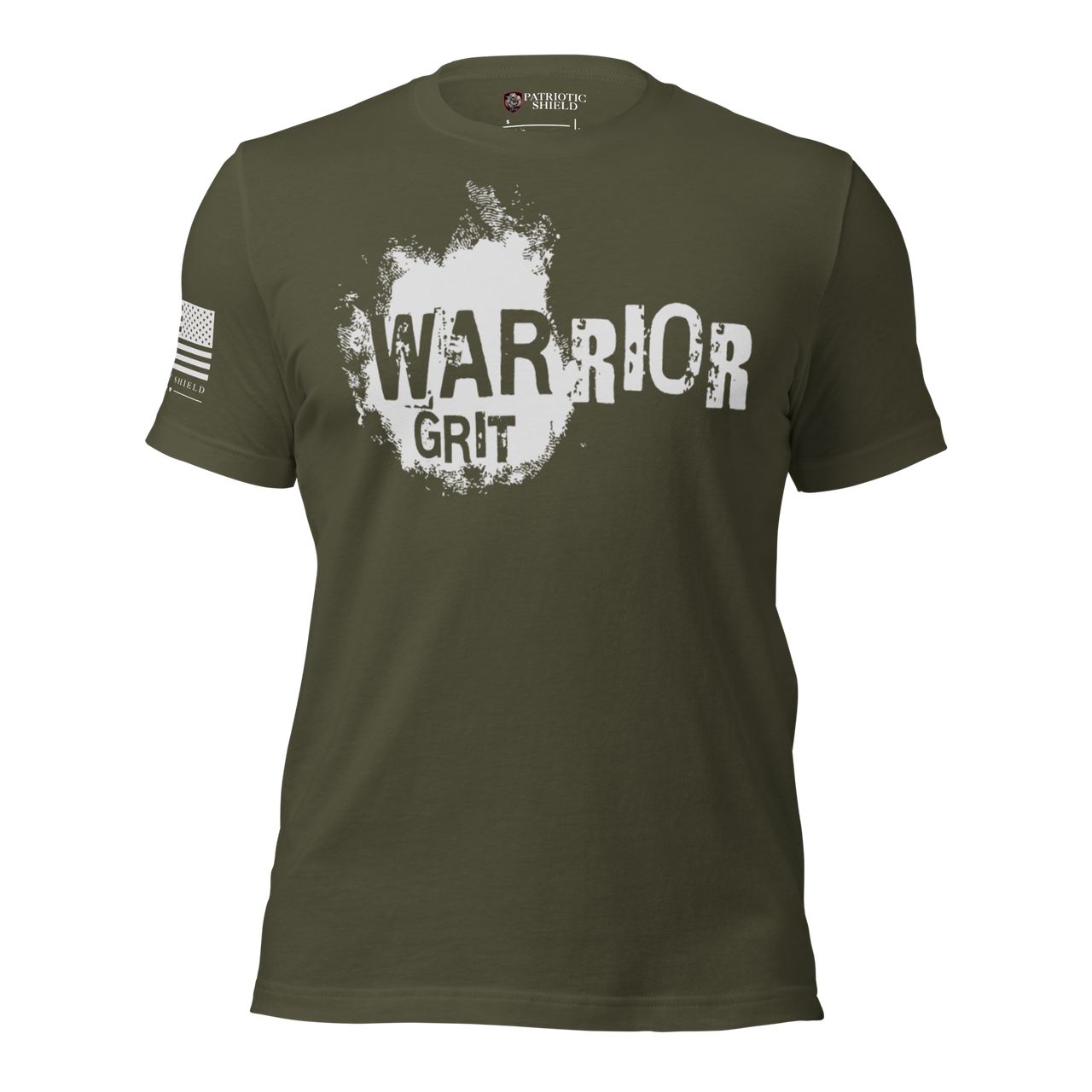 Faith, family, and freedom warrior mindset shirt. military green