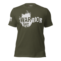 Faith, family, and freedom warrior mindset shirt. military green