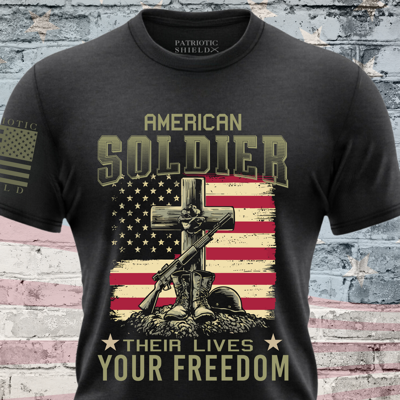 Honor the American Soldier T-Shirt - A patriotic tribute to our fallen warriors.