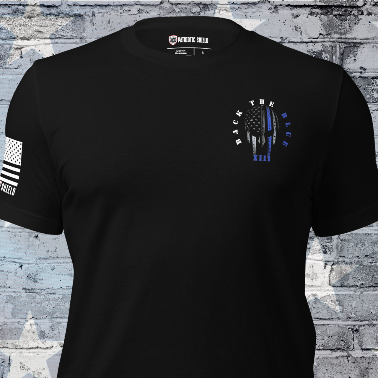 Patriotic Back the Blue T-Shirt for Police Support
