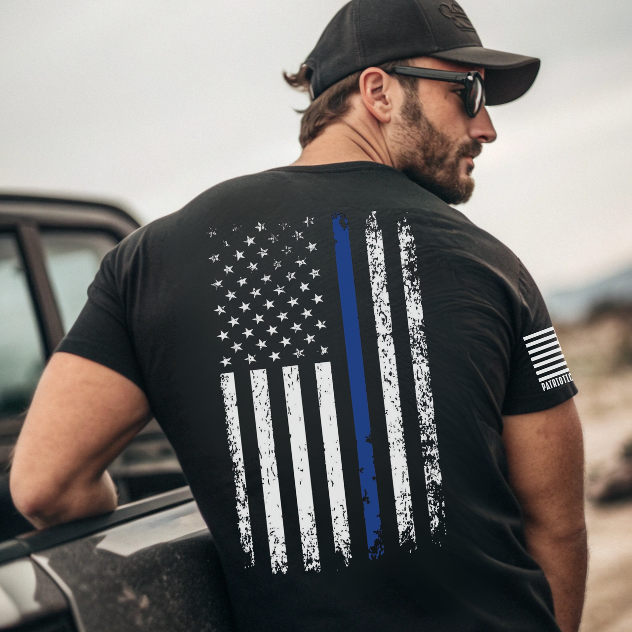 Honor the Badge Thin Blue Line Shirt 