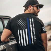Honor the Badge Thin Blue Line Shirt 