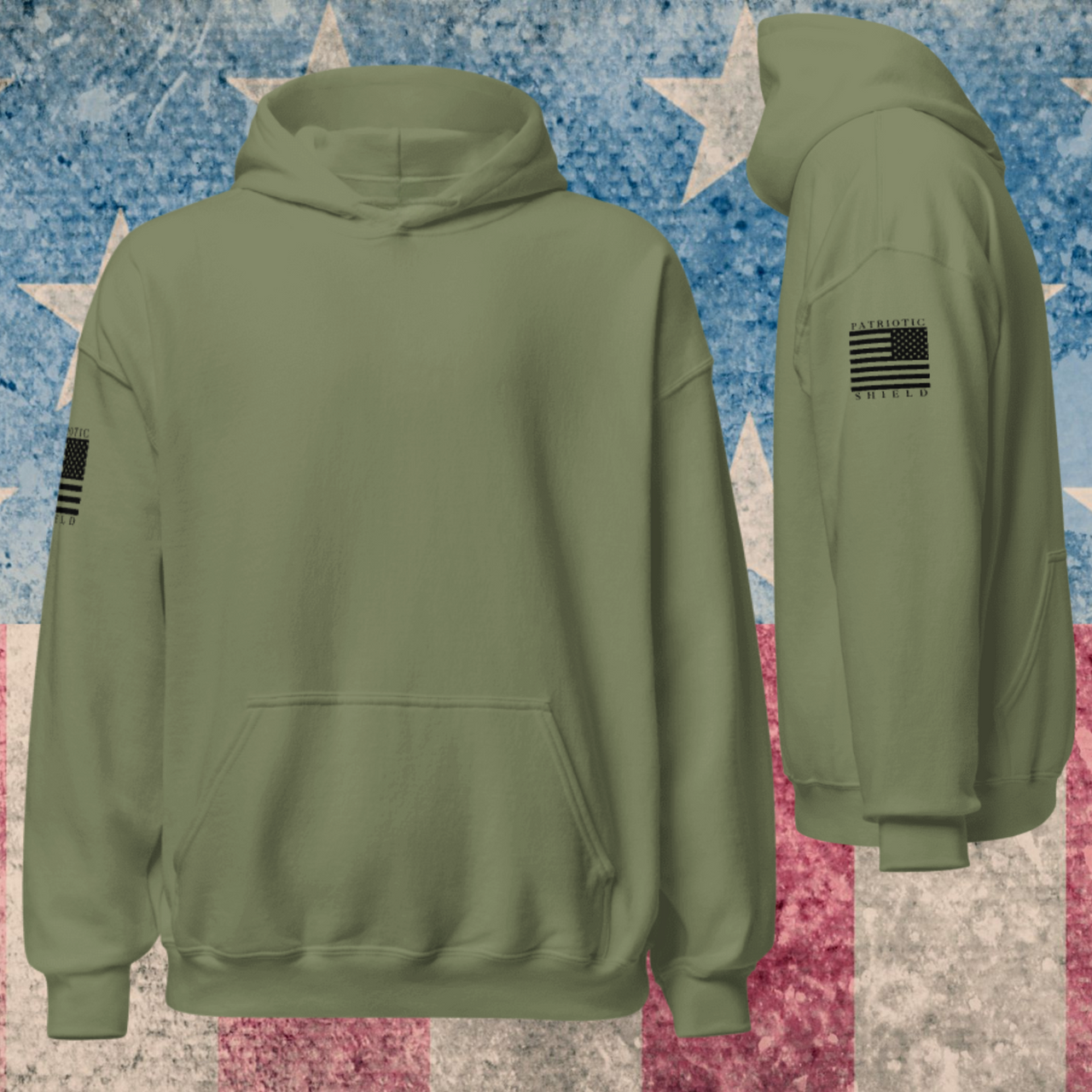 Classic Flag Militia Women's Hoodies (Black Flag)