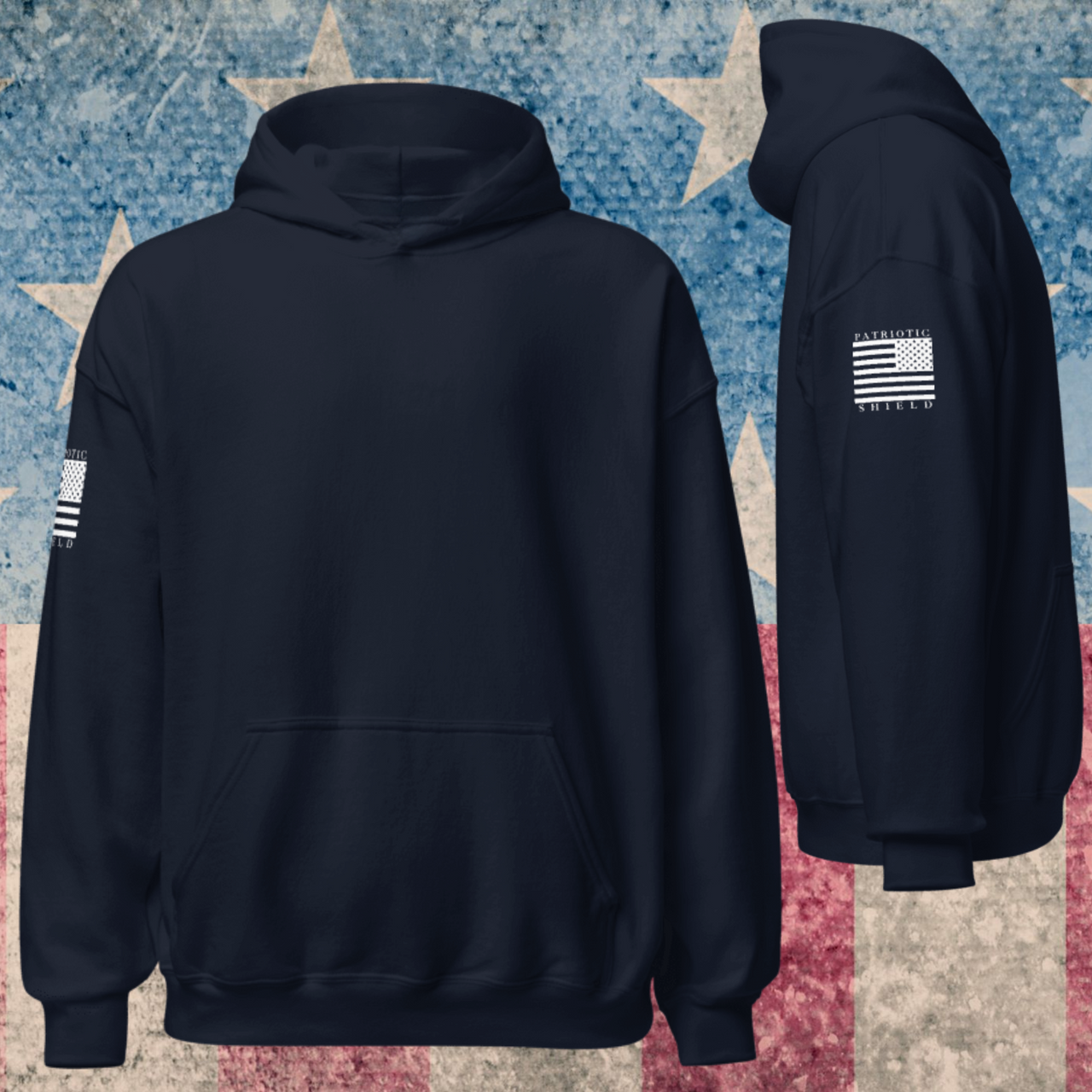 Classic Flag Continental Women's Hoodies (White Flag)