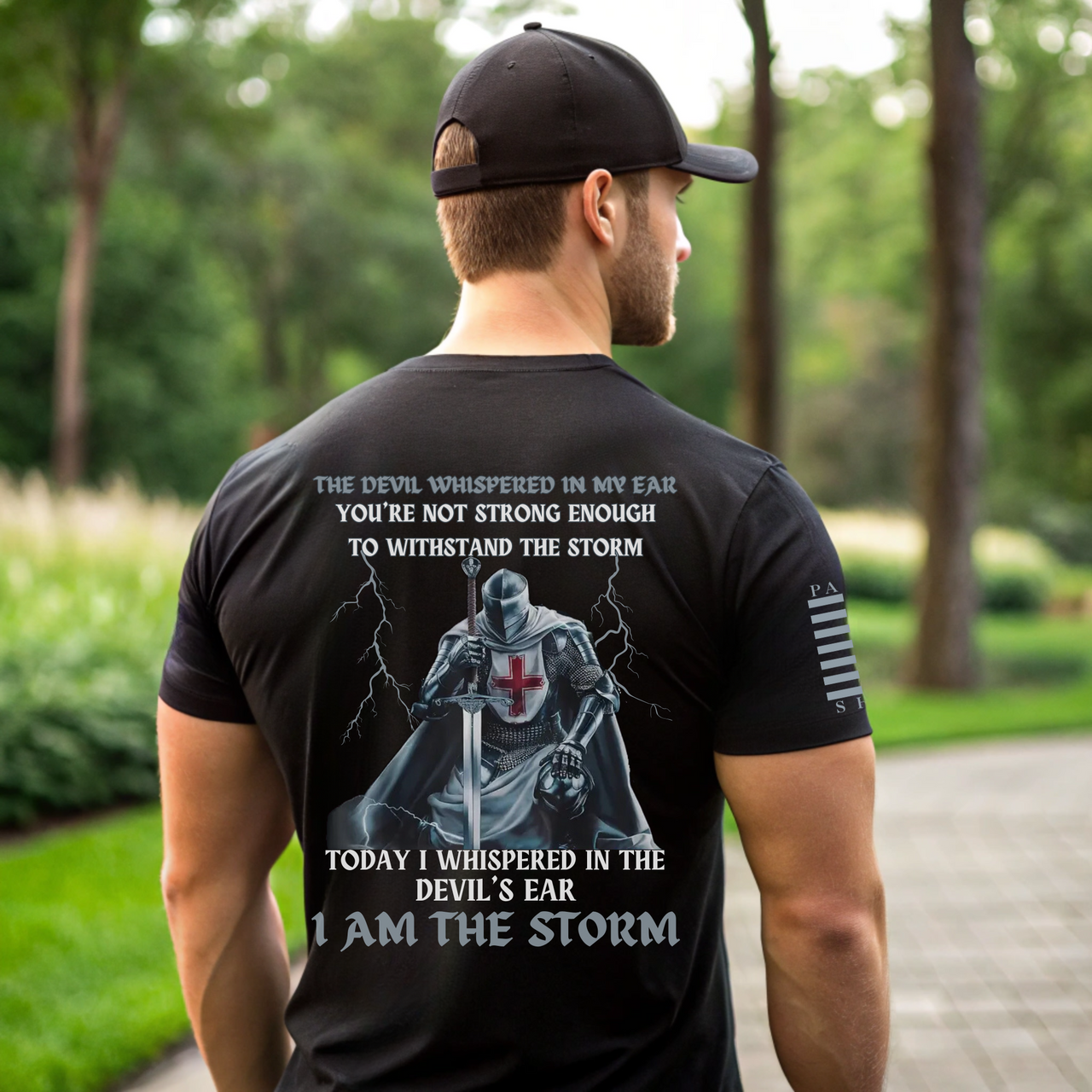 Bold I Am the Storm T-Shirt for patriots who are unstoppable warriors.