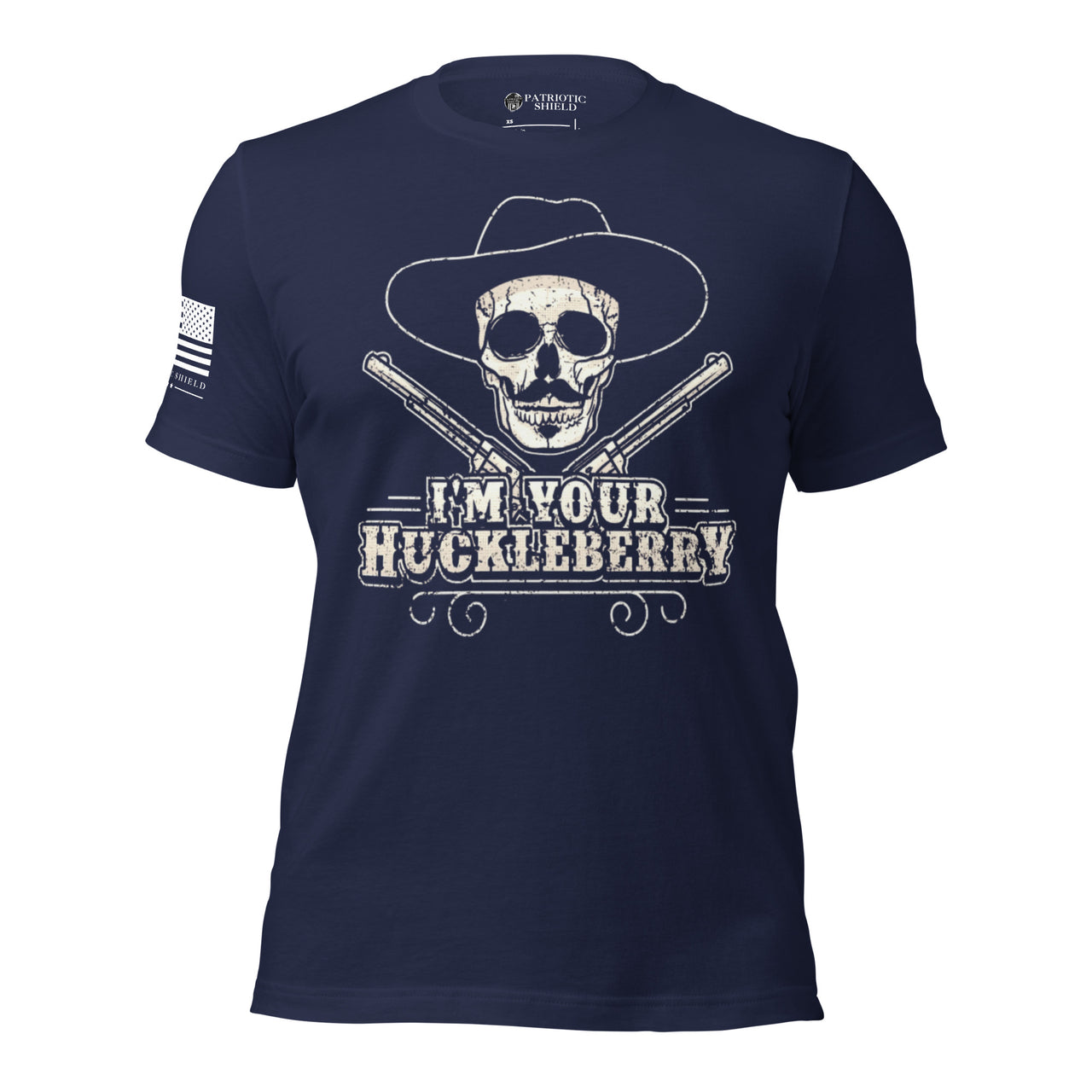 Tombstone-Inspired T-Shirt – Grit, Defiance & Strength for patriotic americans. navy