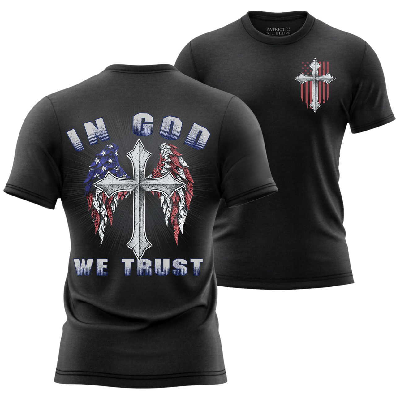 In God We Trust T-shirt is perfect for  patriots and believers in our Lord.