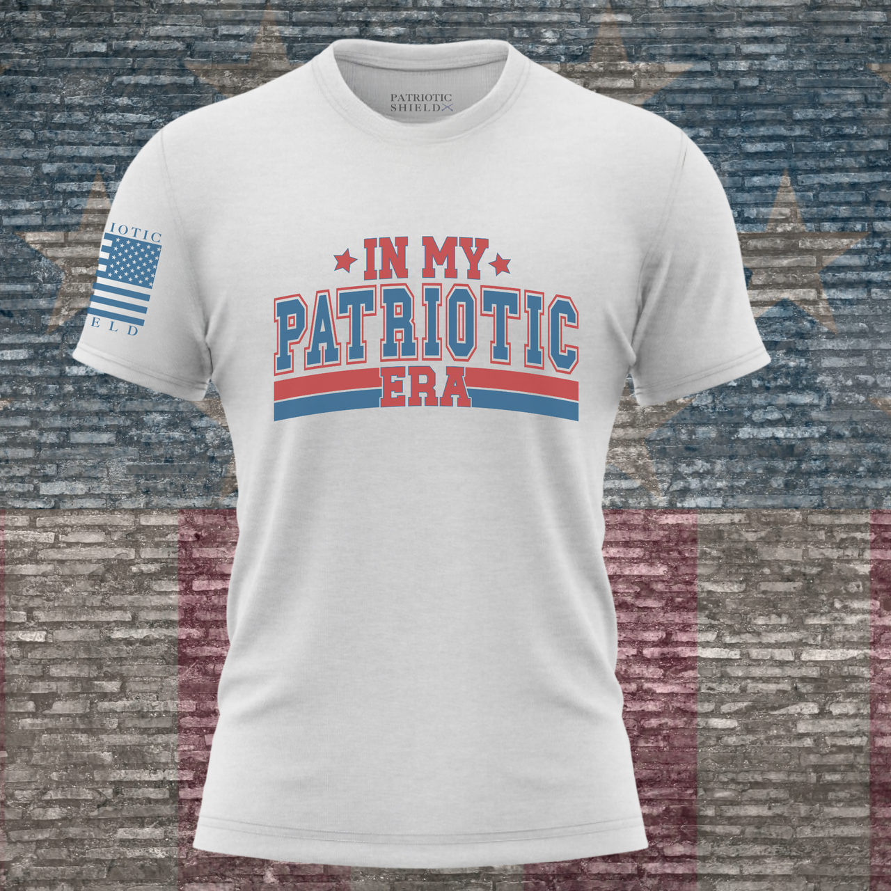 In My Patriotic Era women’s T-shirt with bold American pride design