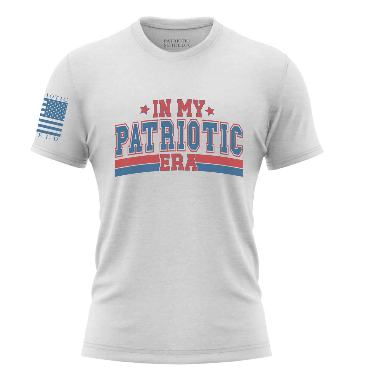 Trendy patriotic women’s T-shirt with bold USA-inspired style