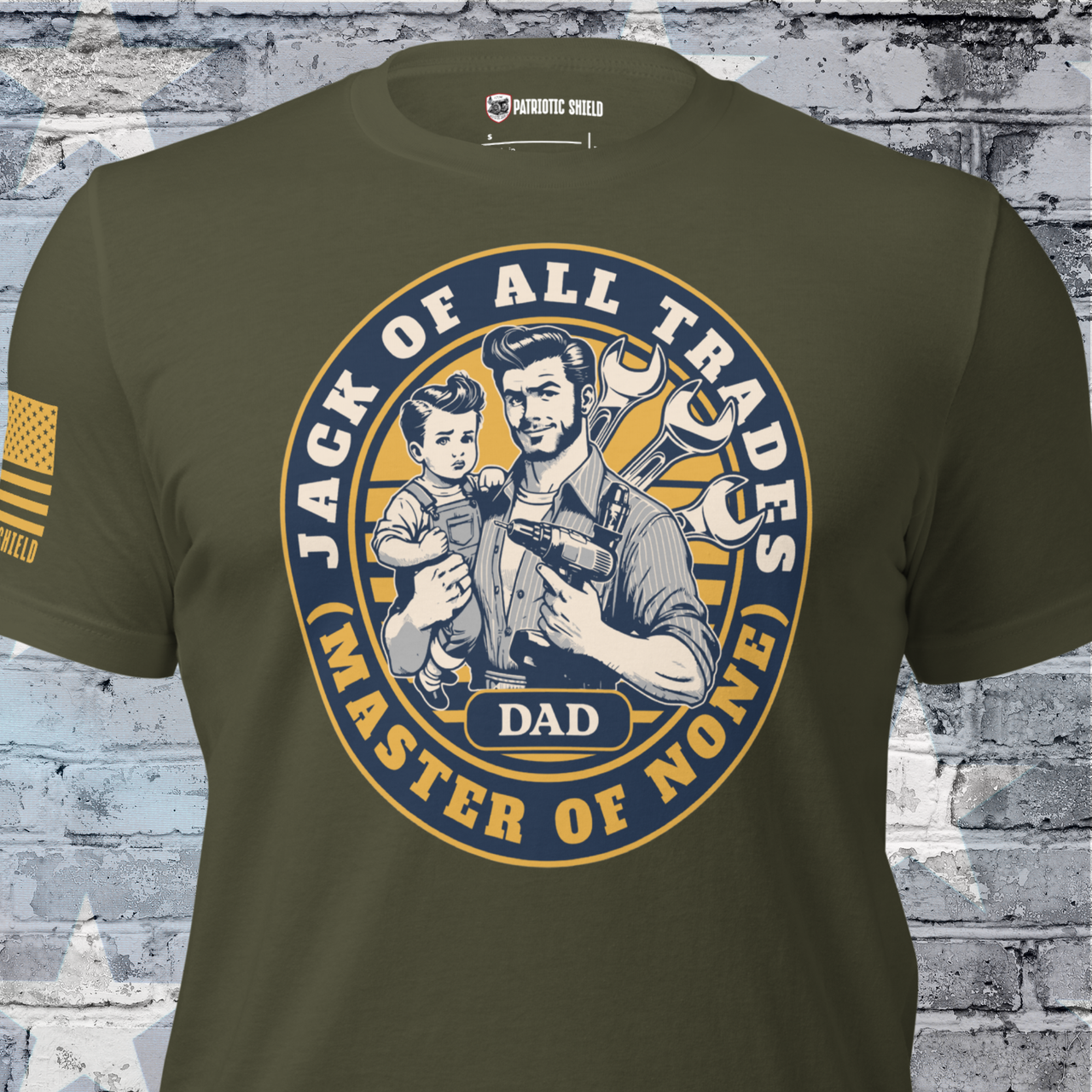 funny dad shirt handyman graphic tee for patriotic men