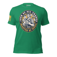 fathers day gift jack of all trades shirt men. kelly green