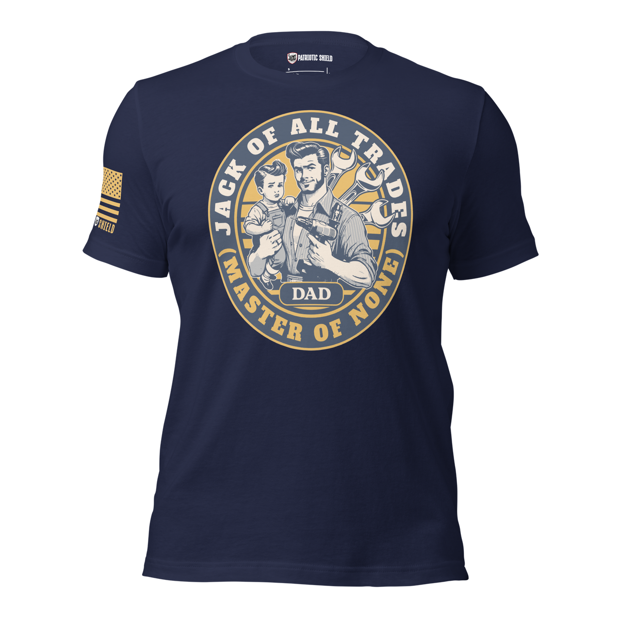 diy handyman shirt funny master of none tee. navy