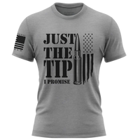 Thumbnail for Bold & Funny Gun Shirt - Just the Tip T-Shirt for Patriots. athletic heather