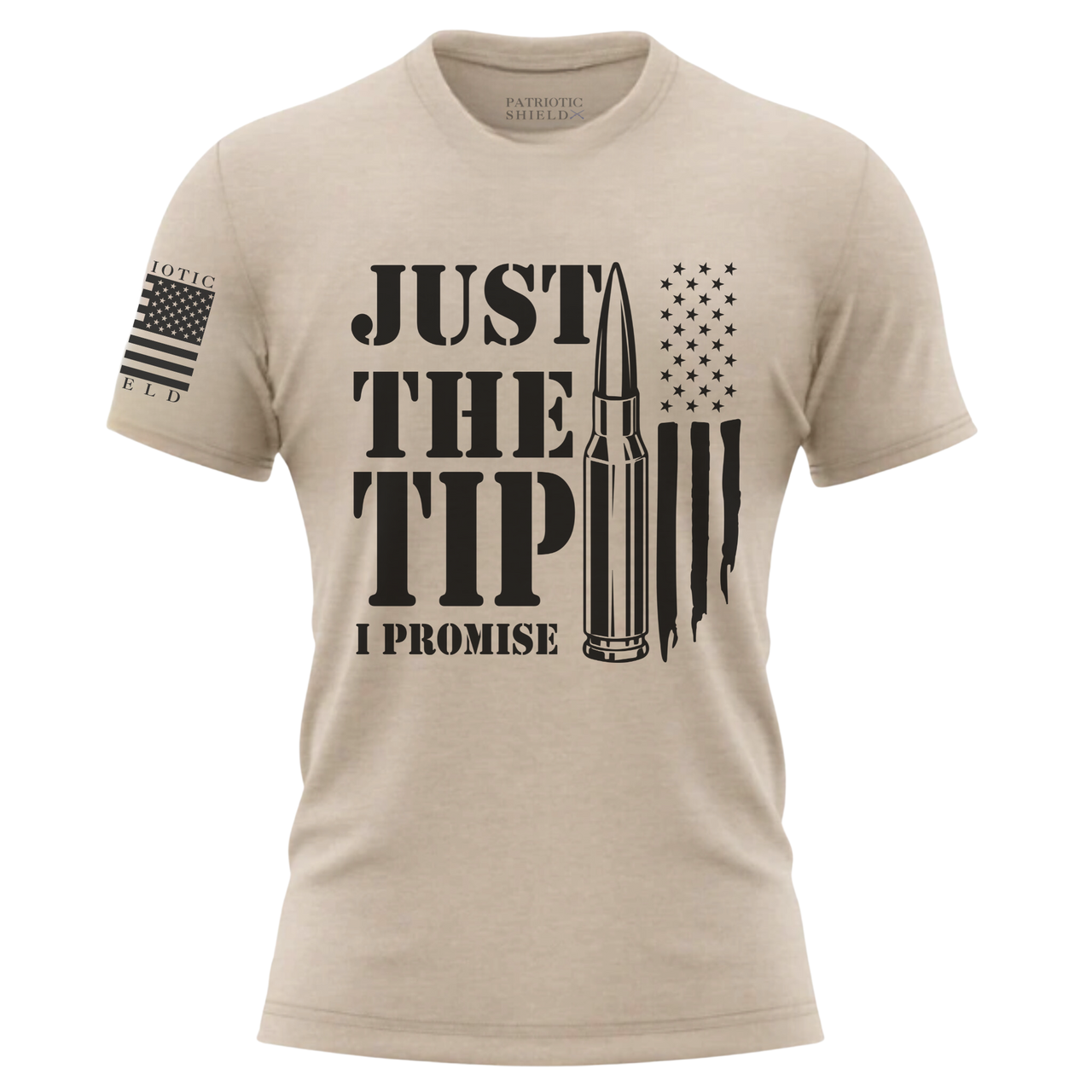 Pro-Freedom Gun Shirt - Just the Tip Patriotic T-Shirt. natural