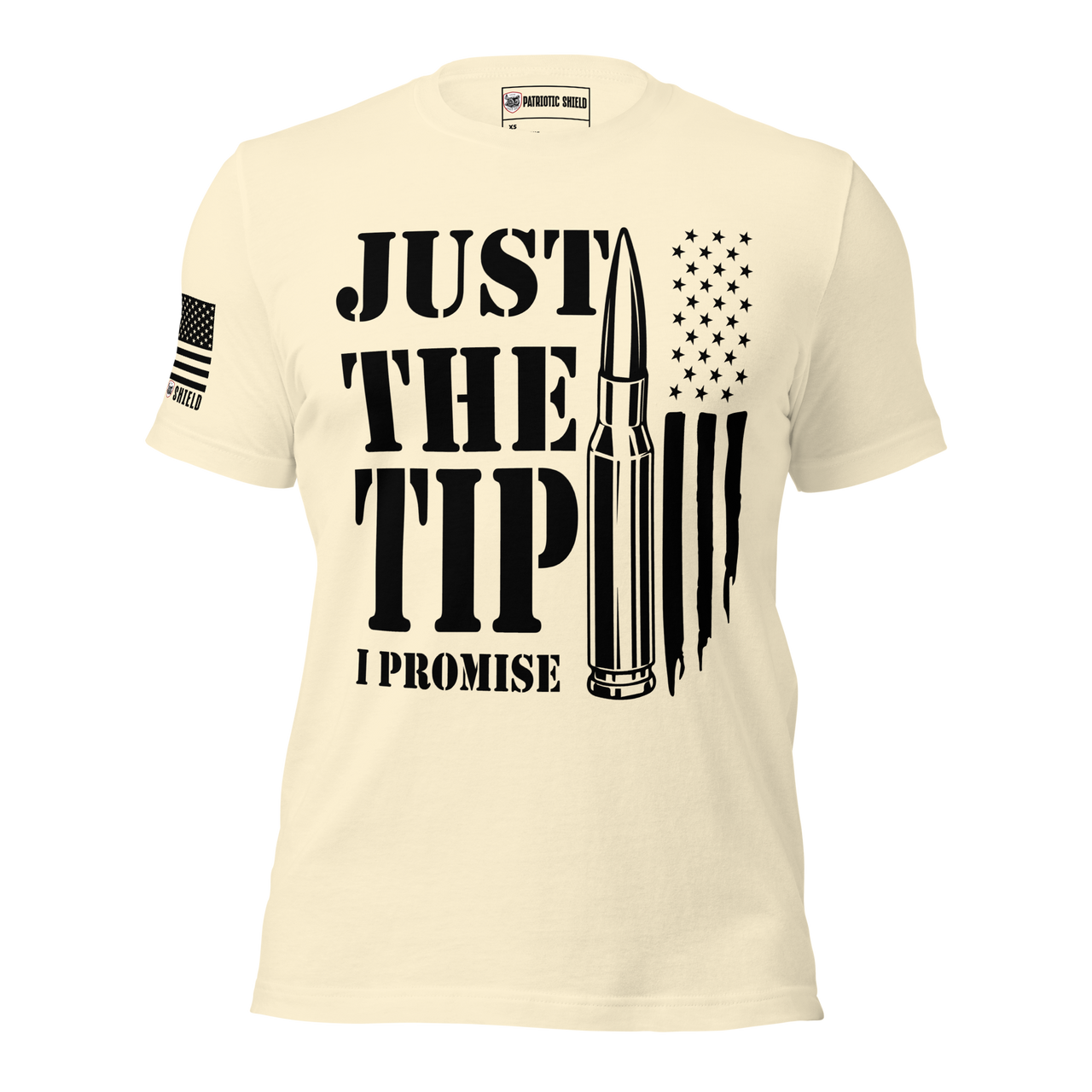 Pro-Freedom Gun Shirt - Just the Tip Patriotic T-Shirt. natural