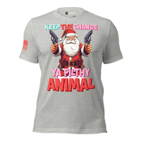 christmas-patriotic-tshirt-funny-santa-clause-2a-holiday-tee. athletic heather