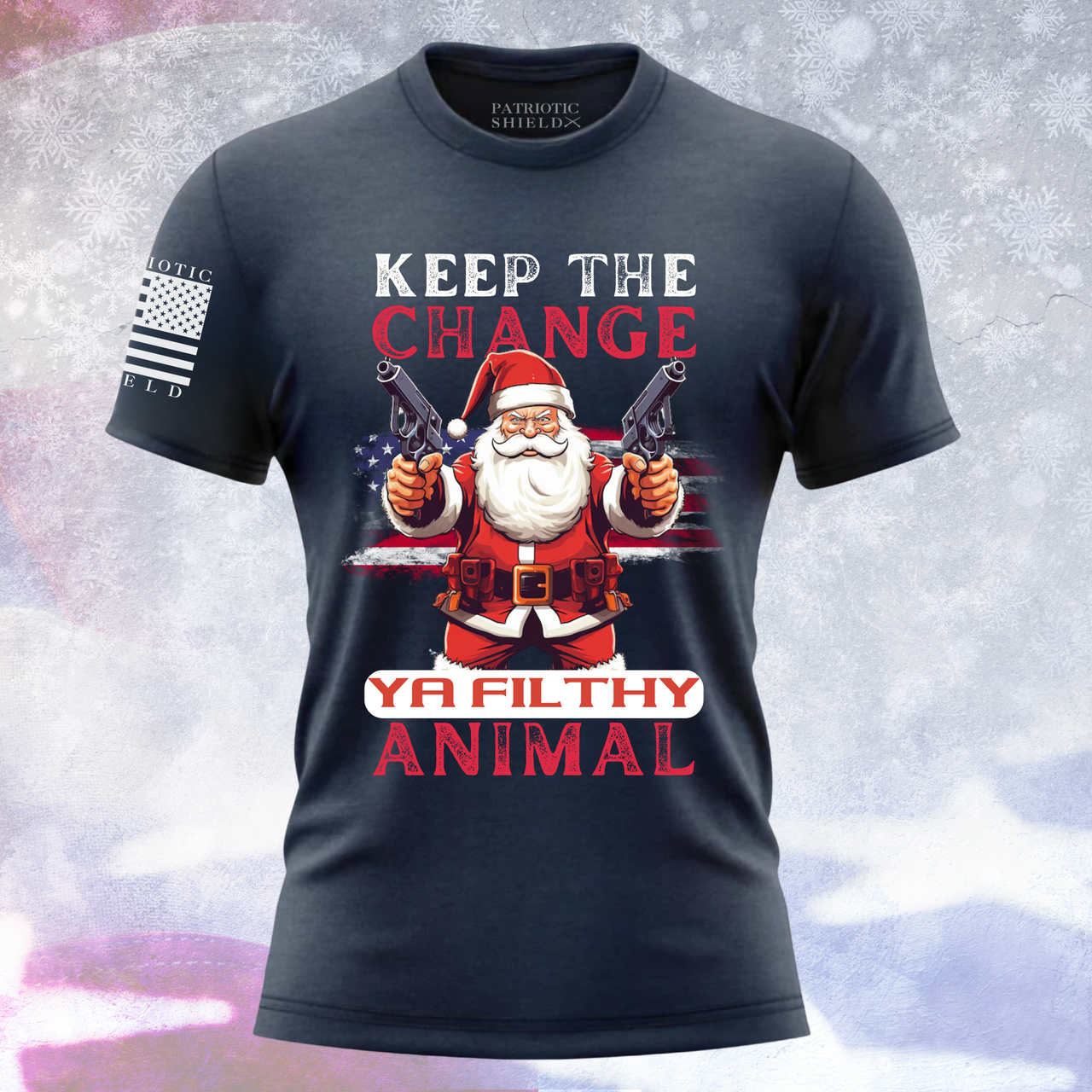 Keep the Change Christmas T-Shirt - Patriotic Holiday Apparel