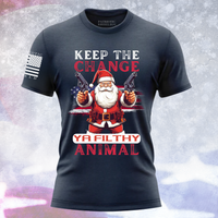 Thumbnail for Keep the Change Christmas T-Shirt - Patriotic Holiday Apparel