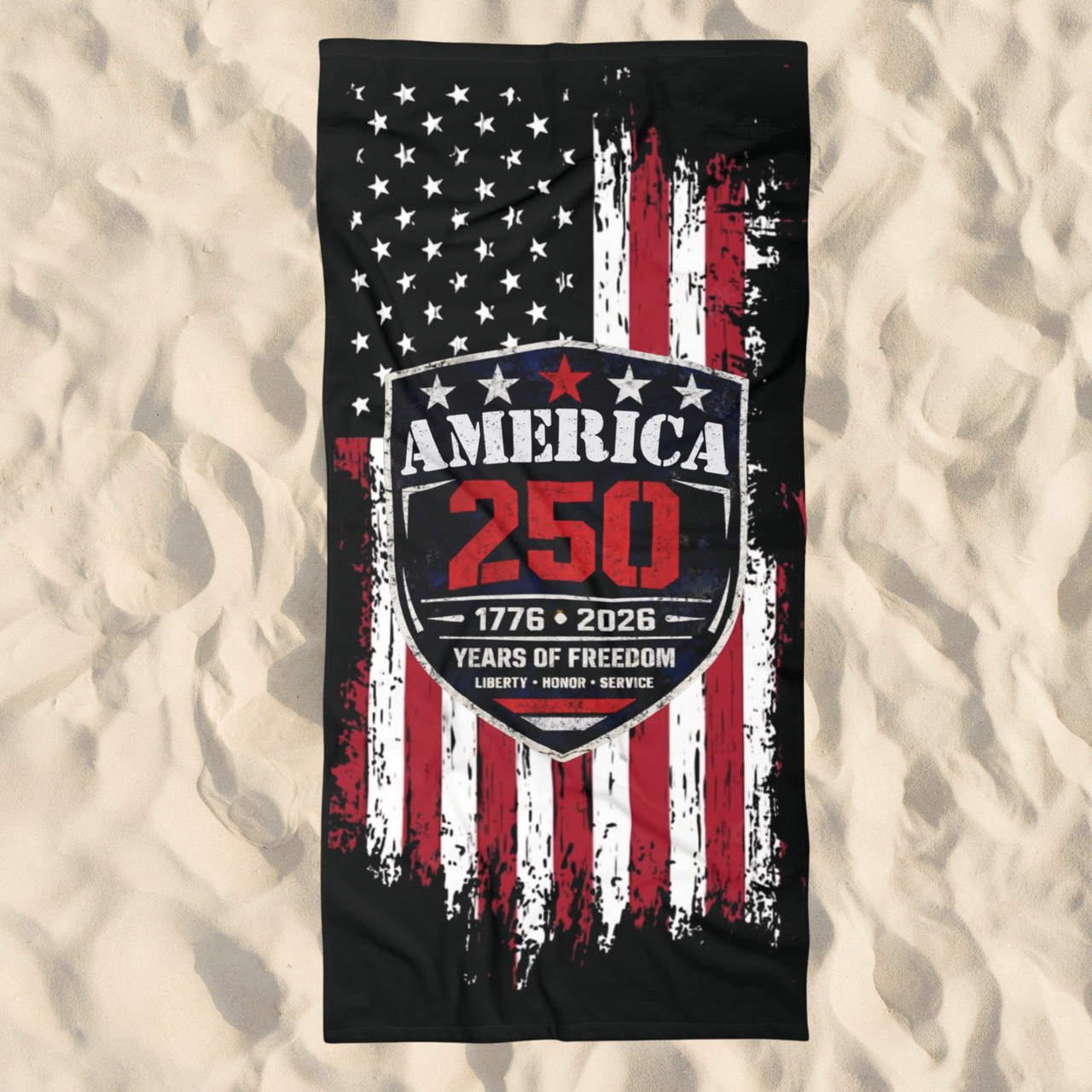 liberty 250 distressed flag beach towel for pool lake or summer travel