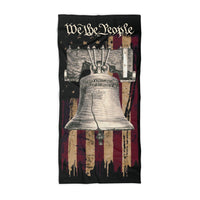 Liberty Bell Independence Day beach towel celebrating the spirit of 1776