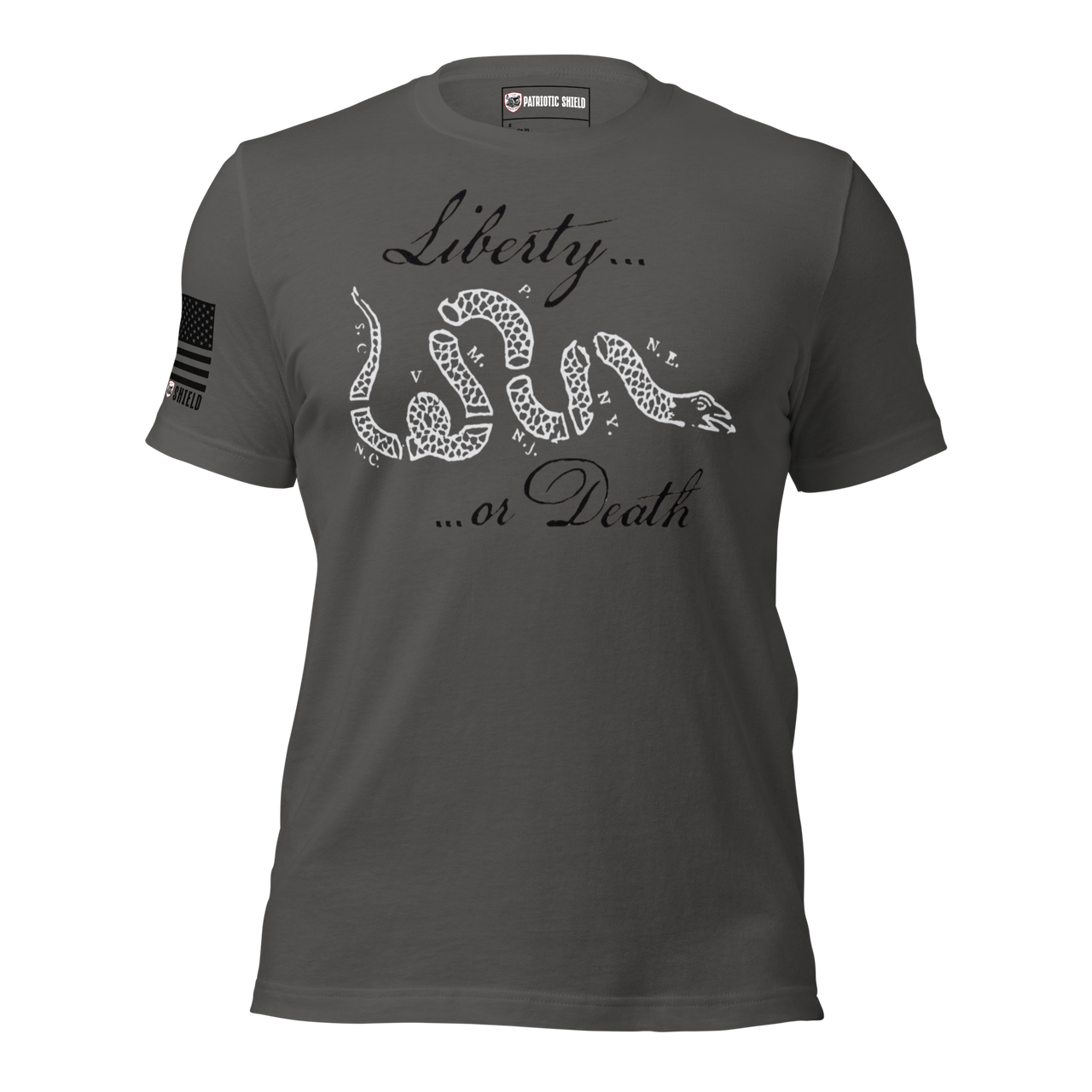 Freedom Fighter T-Shirt Veteran Family Owned Brand. asphalt