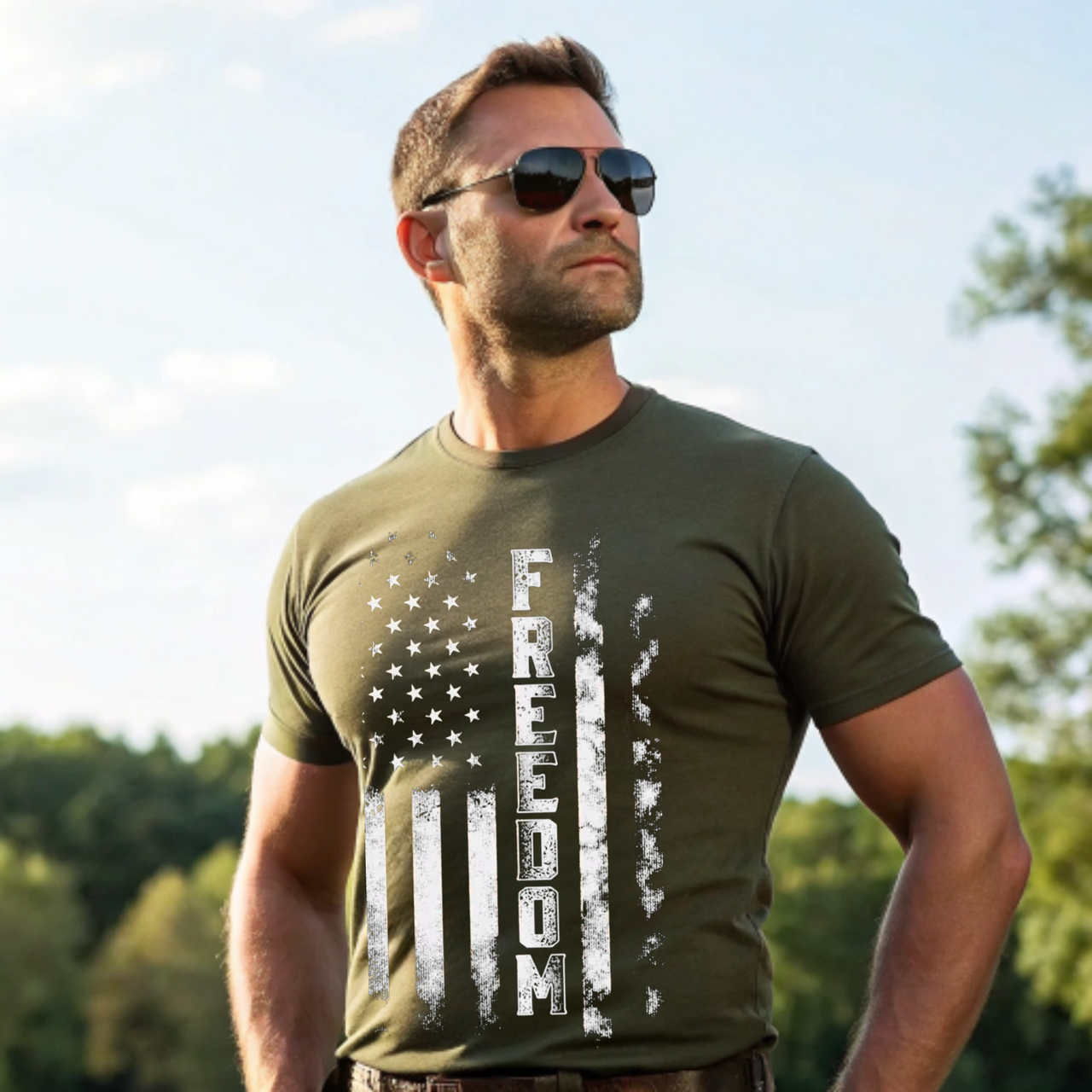 Bold USA Flag Shirt - Freedom and Liberty Design