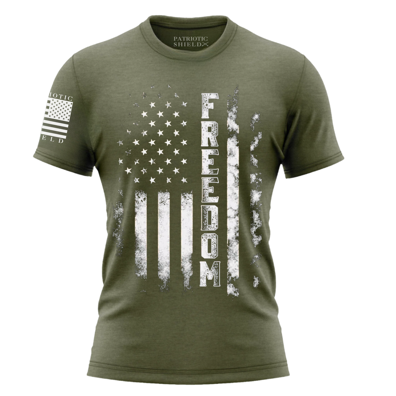 American Freedom Tee - Wear Your Patriotism with Pride. military green