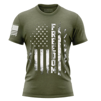 Thumbnail for American Freedom Tee - Wear Your Patriotism with Pride. military green