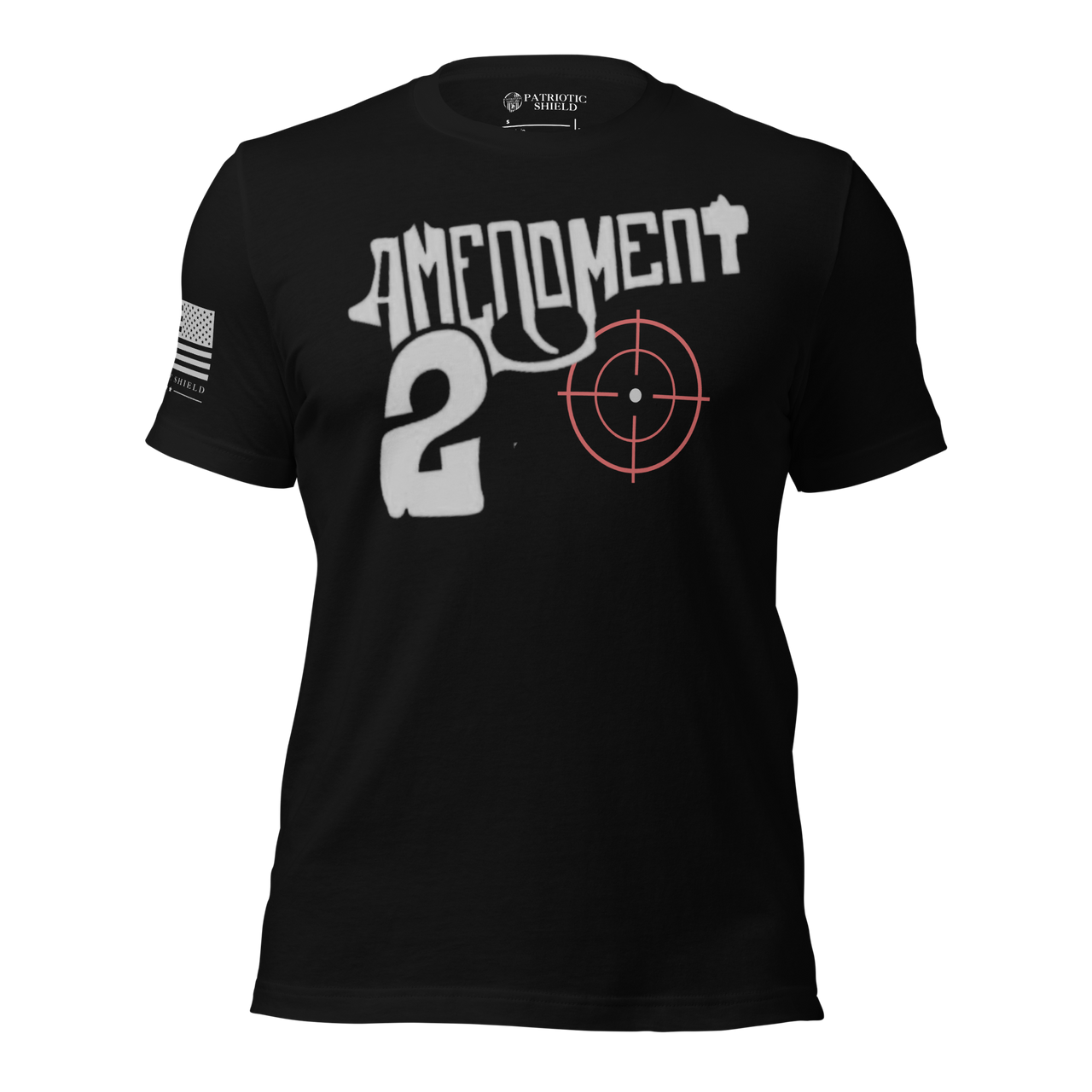 american flag and gun rights t-shirt. black