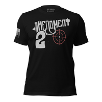 Thumbnail for american flag and gun rights t-shirt. black