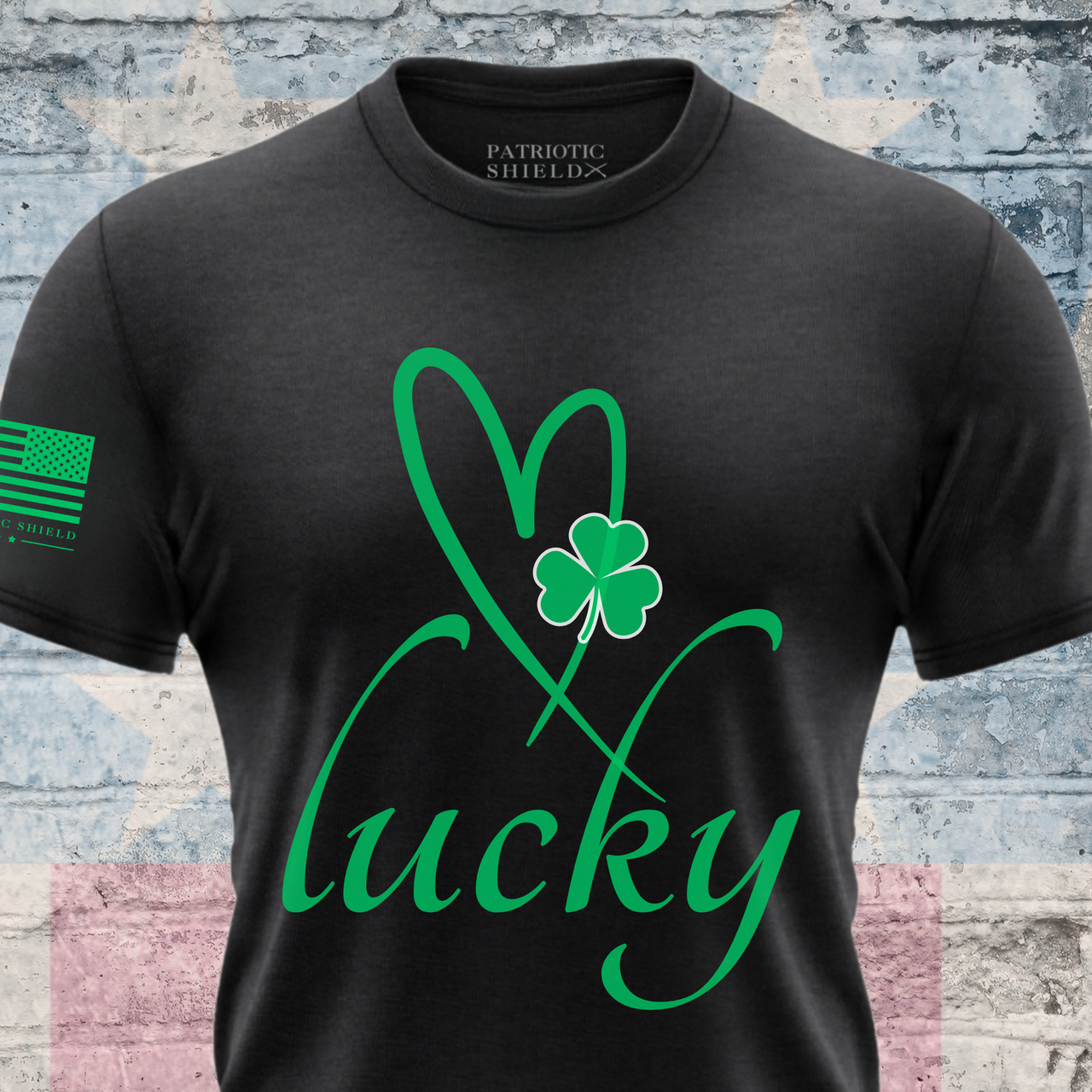 Lucky Babe T-shirt for patriotic women