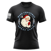 Thumbnail for Christmas Shirt – Holiday Patriotism in Style. black