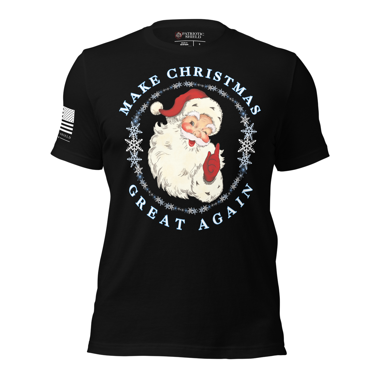 American Pride Christmas Shirt – Faith Family Freedom Gift Idea. black